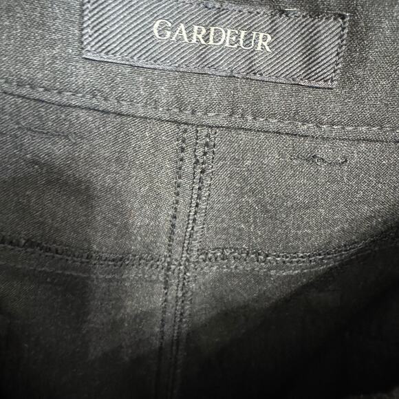 Atelier Gardeur Dress Casual Pants Solid Gray Polyester Blend Mens 35x32 Preppy - Picture 6 of 10
